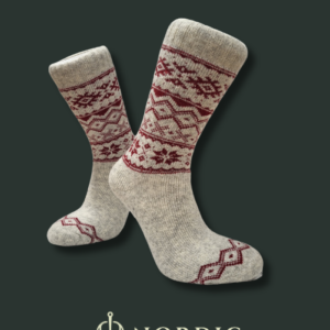 Yllesocka Rött Mönster